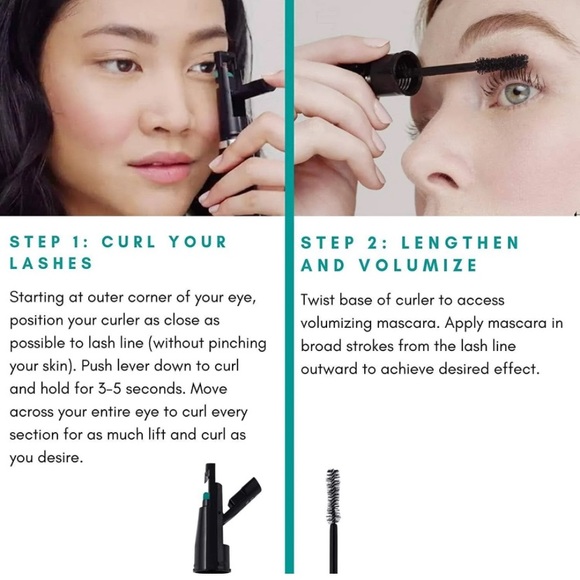 TRESTIQUE Good Vibes 2-in-1 Mascara and Curler Shade - Deep Black - Picture 4 of 9